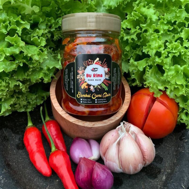 

Sambal Cumi Asin Bu Rina / Sambel Cumi Asin kemasan botol plastik