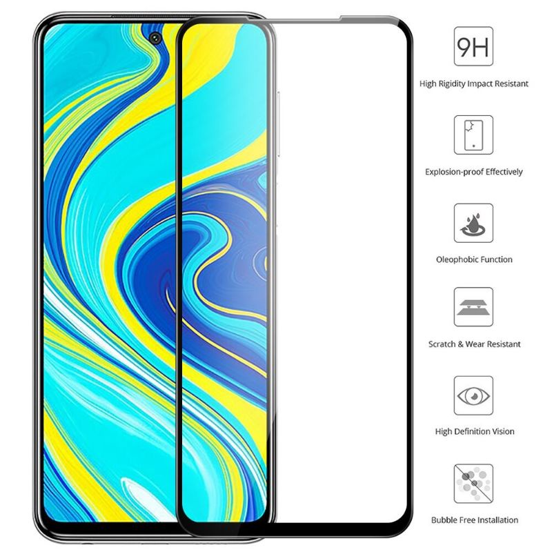 Tempered Glass Full 9D For Xiaomi Redmi Note 9 Pro Full Layar