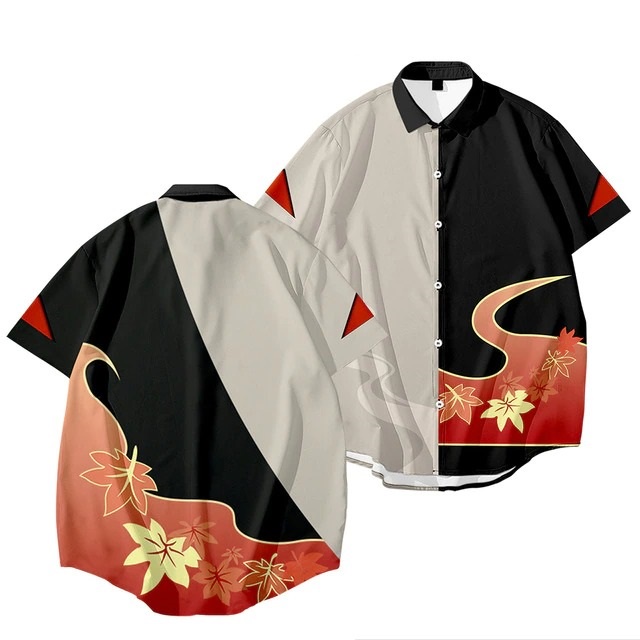 baju Kemeja Shirt Koko Bowling Pantai Game Genshin Impact Kaedahara Kazuha bisa custom