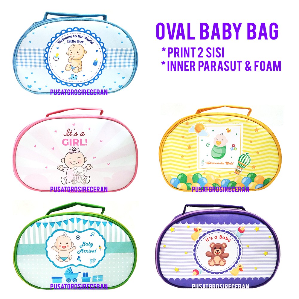 Oval Baby Bag Souvenir Hampers Tas Kelahiran Sebulanan Aqiqah Bayi Manyue