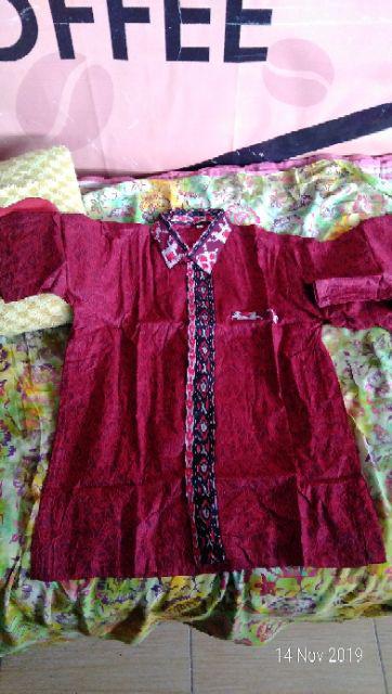 Cemen Batik Hrb026 Kenongo Kemeja Tosca Pendek Pekalongan Padi M L Xl Sogan Tulis Halus Kemeja Batik