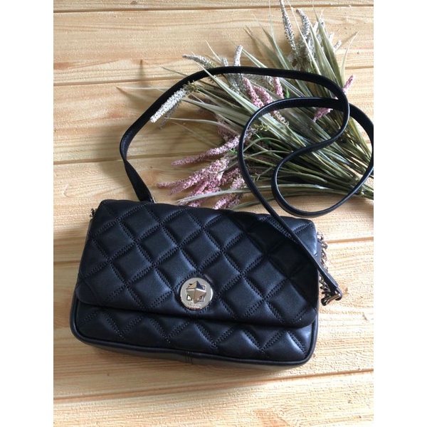 Kate Spade Natalia Flap Turnlock Crossbody Black