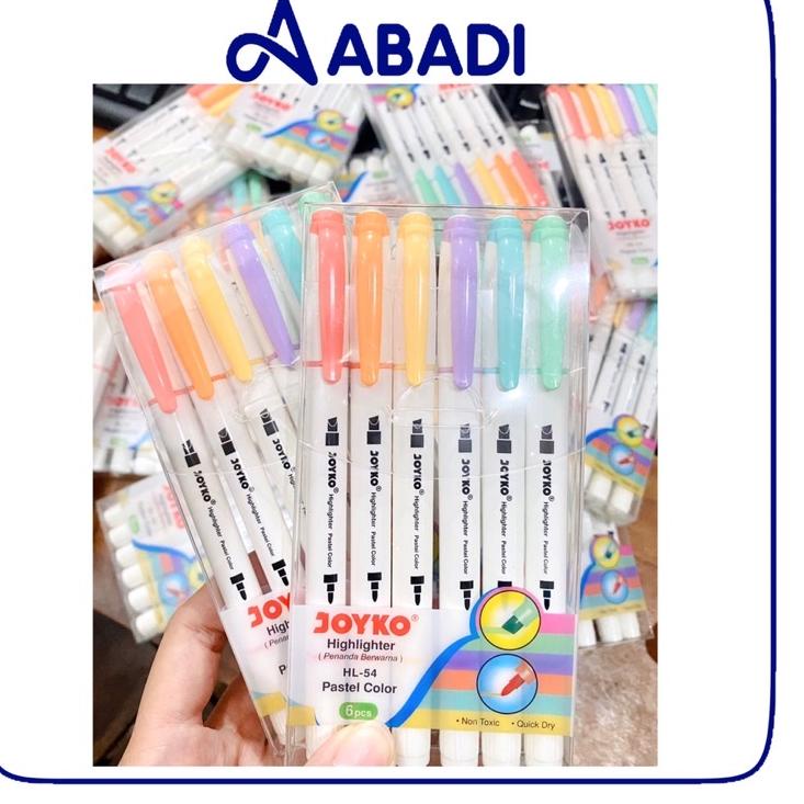 

Stock Ready HIGHLIGHTER PASTEL COLOUR JOYKO HL-54 6 COLOUR & HL-55 12 COLOUR (STABILO)