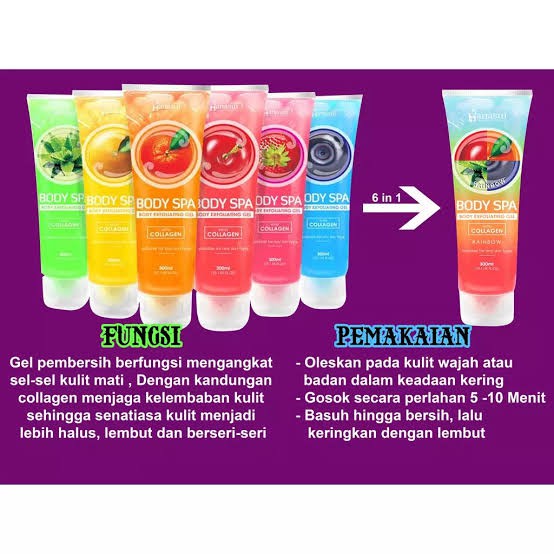 [HANASUI] BODY SPA Exfoliating Gel 300ml LEMON, STRAWBERRY, LEMON, RAINBOW, ALOE VERA, COFFEE