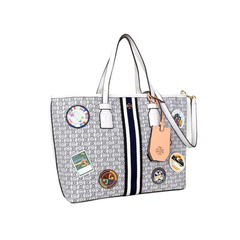 Tas Wanita Tory Burch Gemini Link Canvas Patches Small Tote