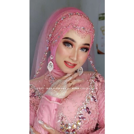 (COD) Veil list 3 diamond pelangi/slayer pengantin/aksesoris pengantin