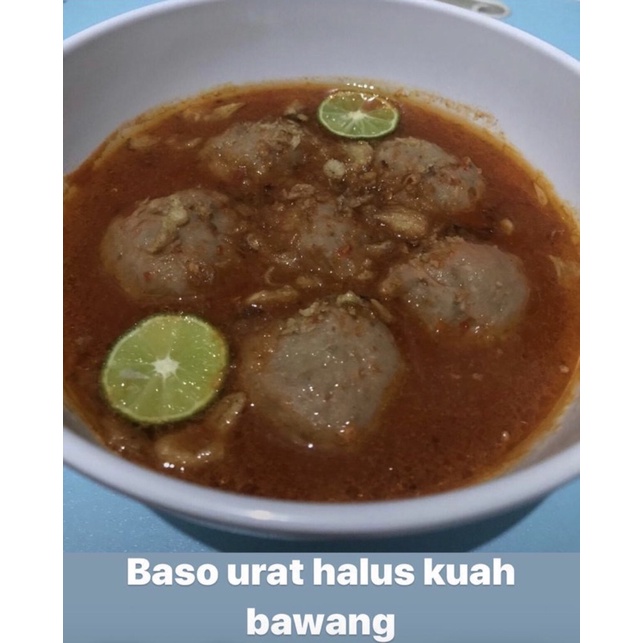 

Baso Urat Halus Kuah Bawang