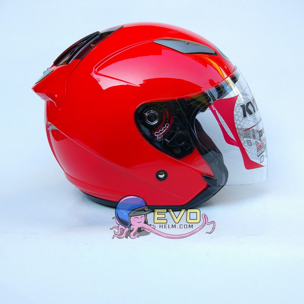 KYT GALAXY_SOLID FIRE RED (DOUBEL VISOR)