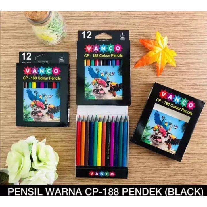 

AS888 - VANCO PENSIL WARNA PENDEK ISI 12 BLACK EDITION