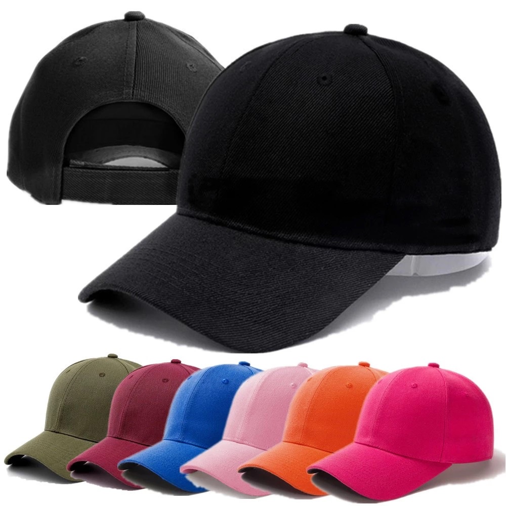 TOPI BASEBALL CAP POLOS PRIA WANITA DEWASA BISBOL CEWEK COWOK LAKI LAKI WARNA HITAM PUTIH COKLAT CRE