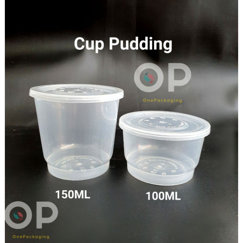 Cup Puding 100ml 150ml / Cup Pudding Plastik 100ml 150ml / Gelas Puding 100ml 150ml