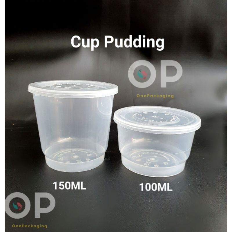 Jual Cup Puding 100ml 150ml Cup Pudding Plastik 100ml 150ml Gelas Puding 100ml 150ml 3536