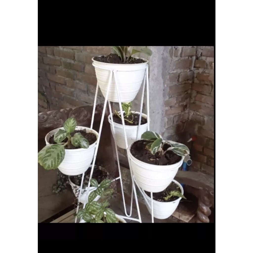 STANDING RAK POT BUNGA 6 LUBANG/RAK POT BUNGA MINIMALIS/RAK POT BESI/RAK POT MURAH BISA REQUEST