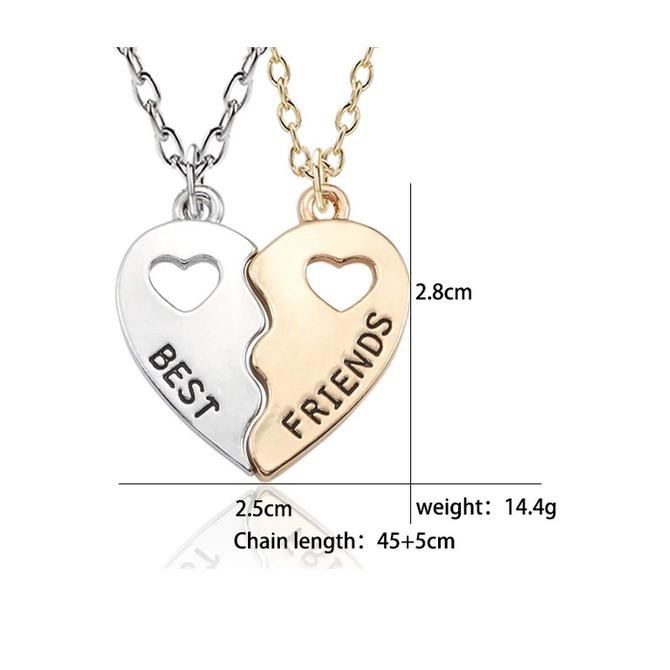 Best Seller Set 2 Kalung Heart Bff Best Friends Forever Love Shopee Indonesia