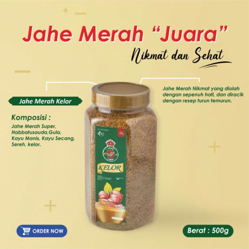 

Jahe Merah Juara Kelor 500gr