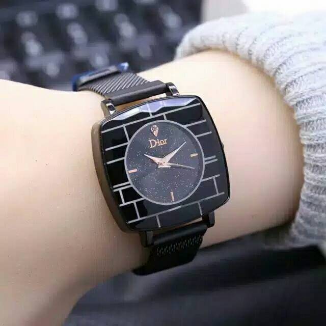 Jam Tangan Wanita Magnet D*or Persegi