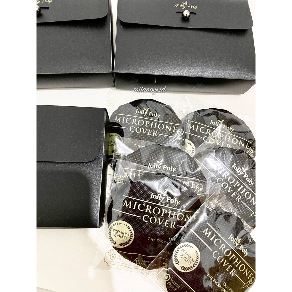 Cover Mic Box Premium 12 pcs / Cover Mic Jolly Poly / Cover Mic Karaoke / Mic Cover / Cover Mic Seka
