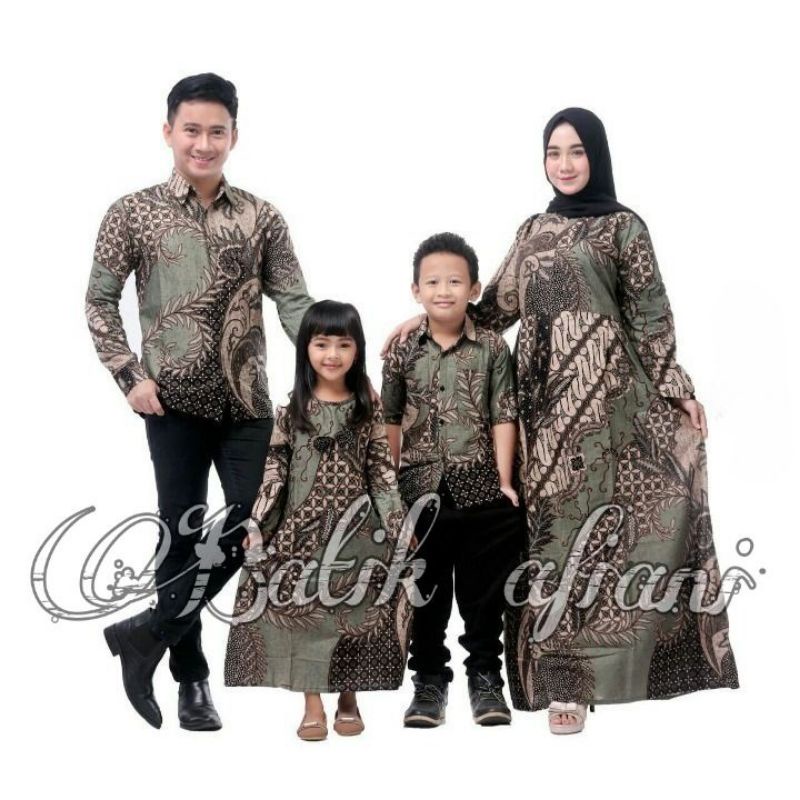 Couple Gamis Family Batik keluarga ,Sarimbit Ibu Ayah Dan Anak,Baju Couple Batik Murah Seragam