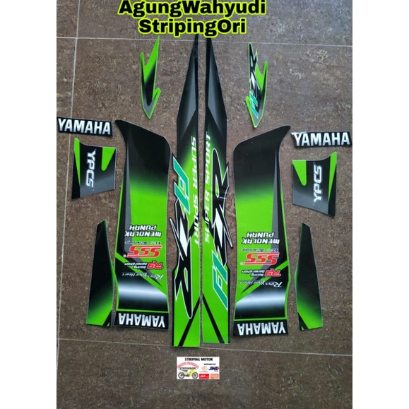 STIKER STRIPING LIS BODY MOTOR YAMAHA FIZR VARIASI HITAM HIJAU SPECIAL EDITION FIZ R F1ZR MENOLAK PU