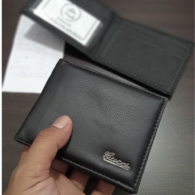 [AHLMN] Dompet lipat dua simpel elegan, bahan sintetis murah meriah #dompet #dompetpria dompet