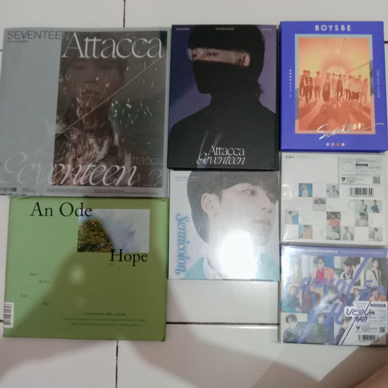 ALBUM ONLY SEVENTEEN, ATTACA, ATTACA CARAT VER, AN ODE, SEMICOLON, BOYSBE, HITORIJANAI, 24H