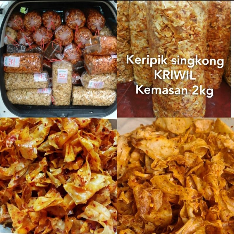 

1ball 2kg Keripik singkong Kriwil / Keripik singkong viral 1ball 2kg