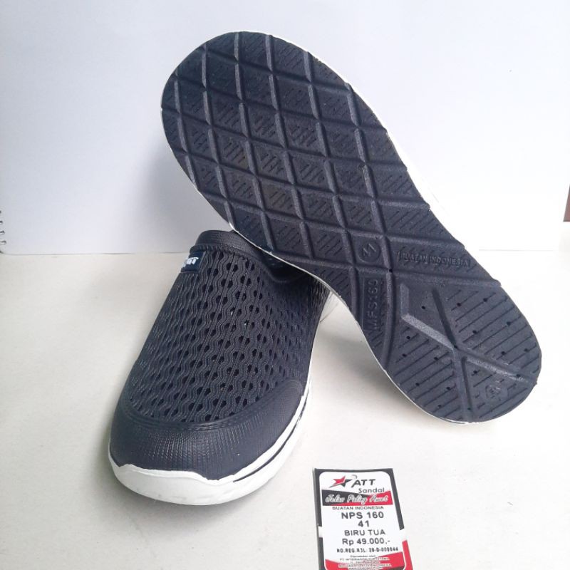 Sepatu Karet Pria ATT NPS 160 | Sepatu Slip On Selop Elastis | Sepatu Anti Air Uk _40-43