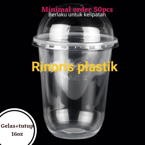GELAS OVAL U 16OZ/ CUP OVAL 16OZ+ TUTUP CEMBUNG/ GELAS PLASTIK OVAL+TUTUP/GELAS PLASTIK TEBAL/GELAS 