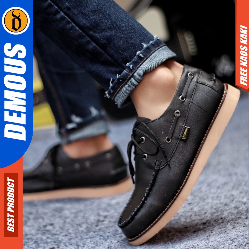 DEMOUS DAVIS Sepatu Kasual Kulit Asli Casual Original