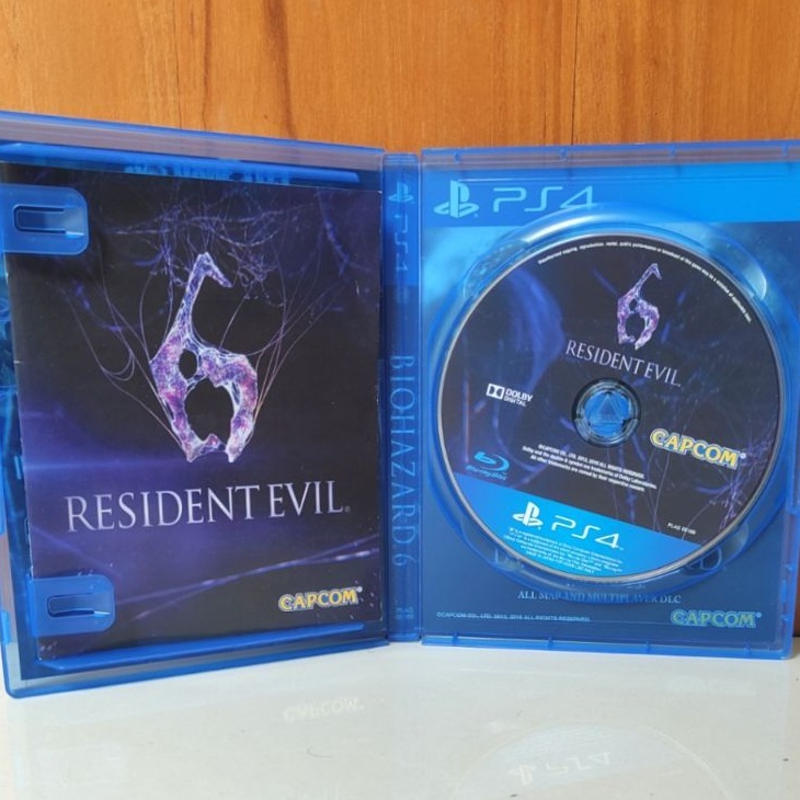 Kaset Resident Evil 6 PS4 Residentevil RE VI Residen Evils Playstation PS 4 5 CD BD Game Games PS4 PS5 Reg 3 RE 2 3 4 5 6 7 Region 3 Asia