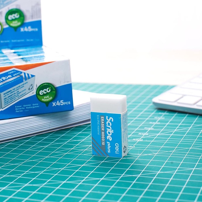 

TULIS-ALAT- DELI PENGHAPUS SCRIBE / SCRIBE ERASER - PUTIH/WHITE EH00310 - 40X22X12MM -ALAT-TULIS.