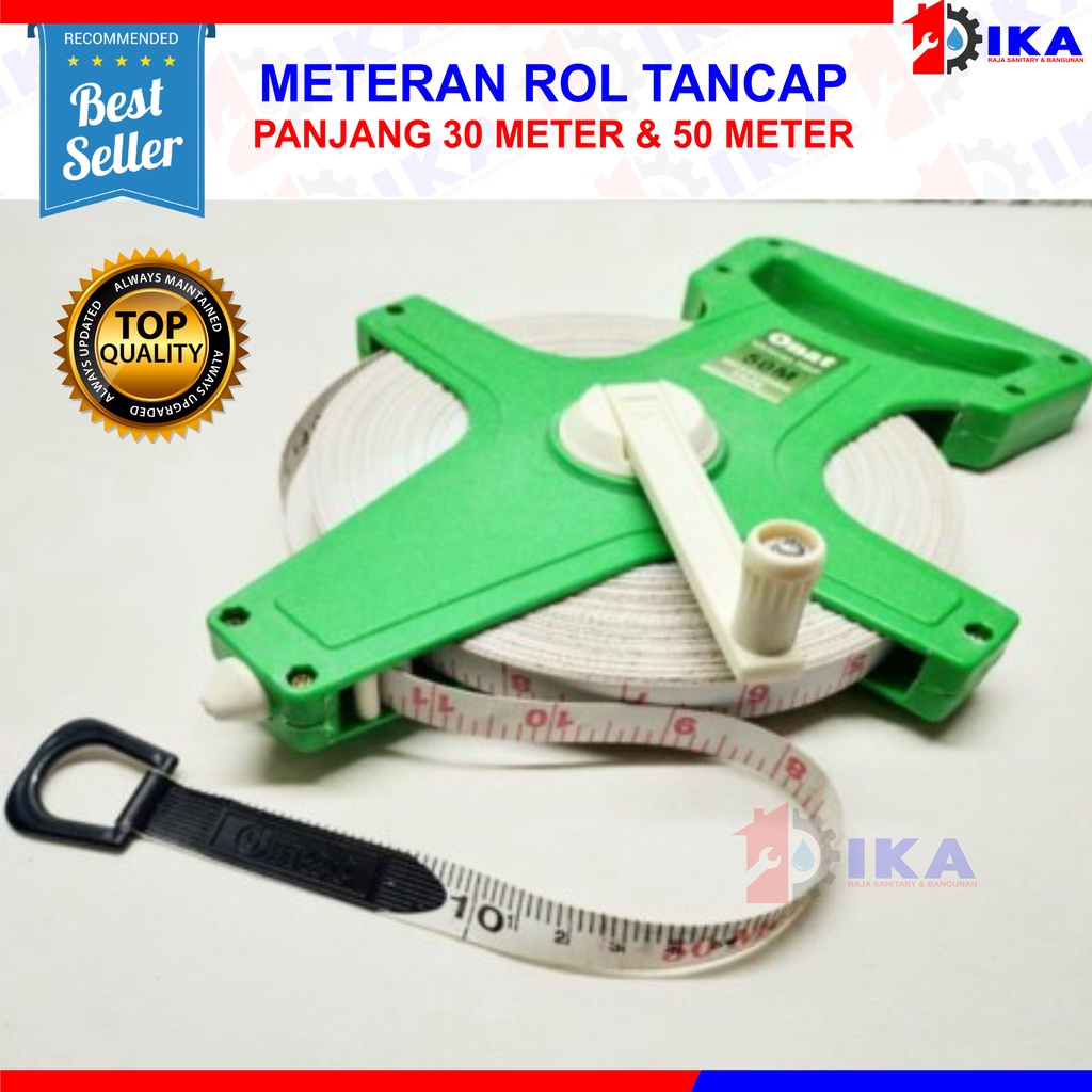 METERAN TANCAP TANAH 30M OLL-1053 / 50M OLL-1054 / 100M OLL-1055 FIBER ROLL PANJANG METERAN ROL FIBER MEASURING TAPE