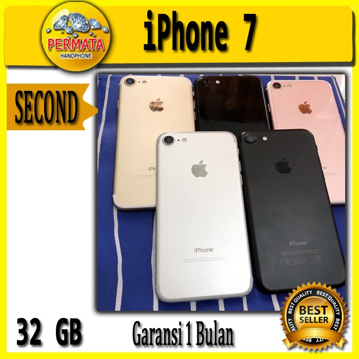 IPHONE 7 32GB SECOND ORI FULLSET GARANSI 1 BULAN SIM ALL OPERATOR IMEI AMAN