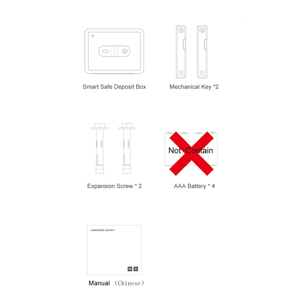 Mi Smart Safety Box Fingerprint Anti-Drilling Steel - Brangkas Pintar