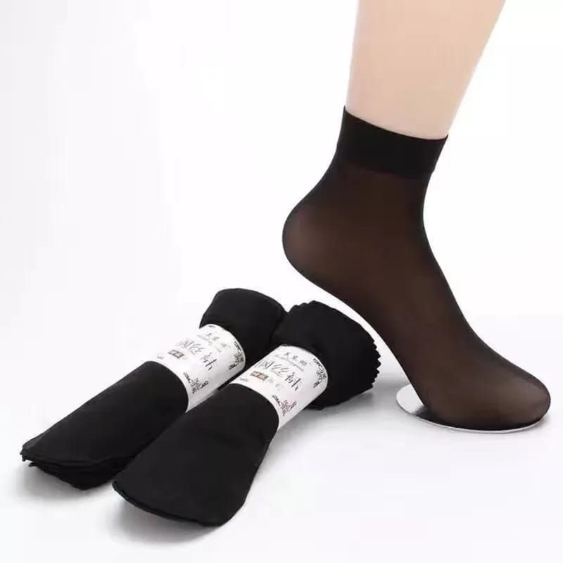 ITSHOPING - Stocking Pendek  Kaos Kaki Semata Kaki Tipis Kaos Kaki Cewek Semata Kaki Bahan Tipis Seperti Stoking Kaus Kaki Wanita Bahan Tipis Pendek Warna Kulit dan Hitam