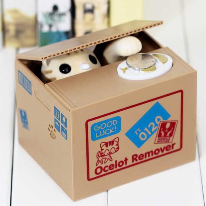 Ocelot Remover Celengan Kucing Lucu Steal Money Cat Piggy Bank