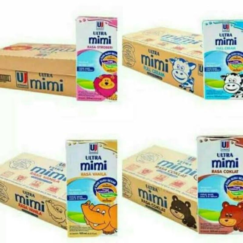 luar kota 1 dus susu ultra mimi 125ml