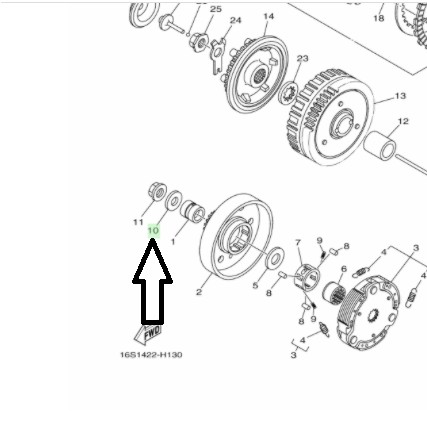 RING KRUK AS KANAN MANGKOK KOPLING JUPITER MX 135 VEGA R ZR RR FORCE FI JUPITER Z Z1 110 BURHAN NEW 115 ROBOT ORI YGP 90201-12019