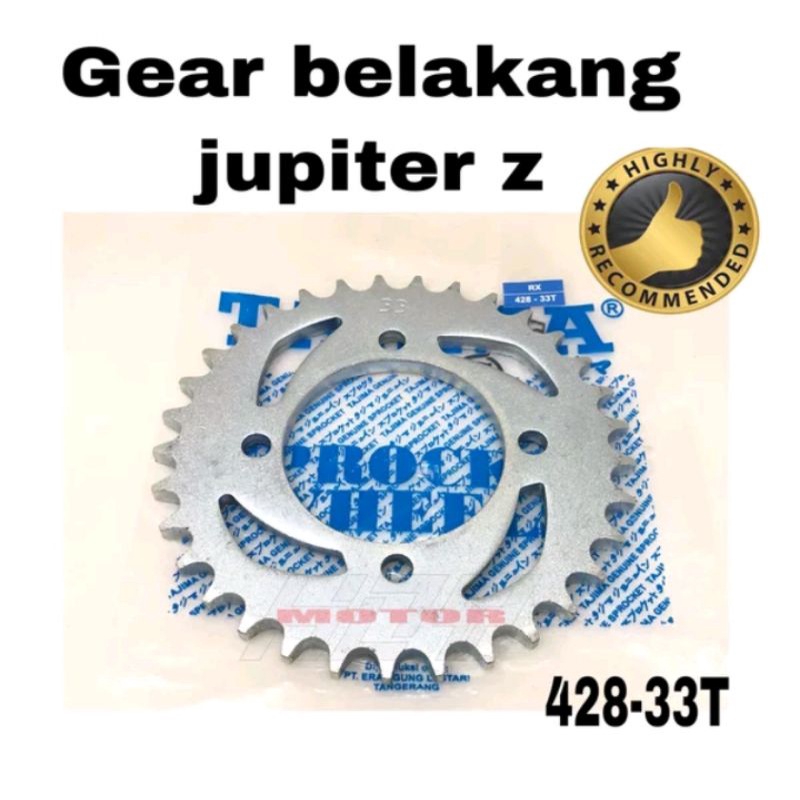 gear gir belakang blkng tajima yamaha jupiter z rx 428-33T