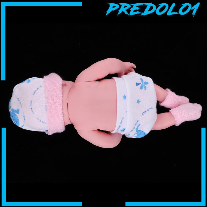 (Predolo1) Mainan Boneka Bayi Newborn Realistis 25cm Bahan Vinyl Lembut Dengan Pakaian Pink