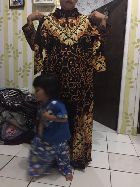 Gamis Batik Jawi Modern Rit Resleting Depan Bahan Katun Primisima Adem Dan Tebal 0115/1622