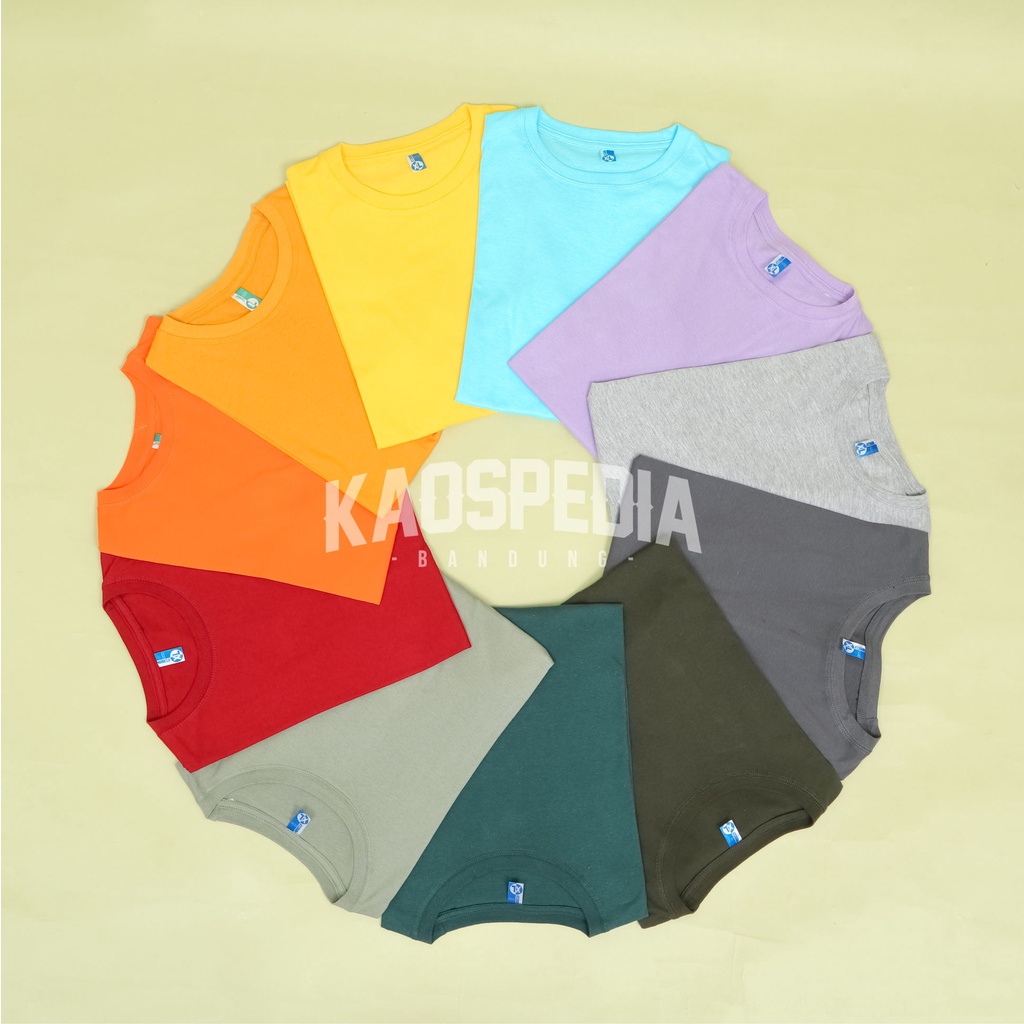 Kaos Polos Cotton Combed Lengan Pendek Premium 30s Pria Wanita Kaospedia Bandung-1