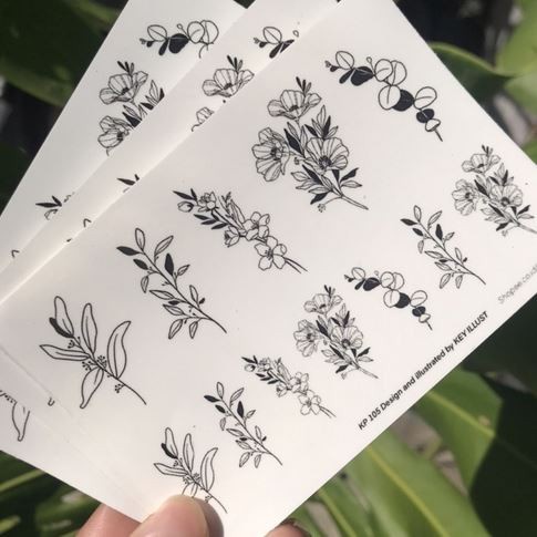 Dairy Deco - No Color Flower Sticker (1sheet)