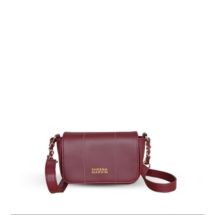 Tas Selempang Tas Sling bag warna Maroon (Lea) SHEENA MARVIN