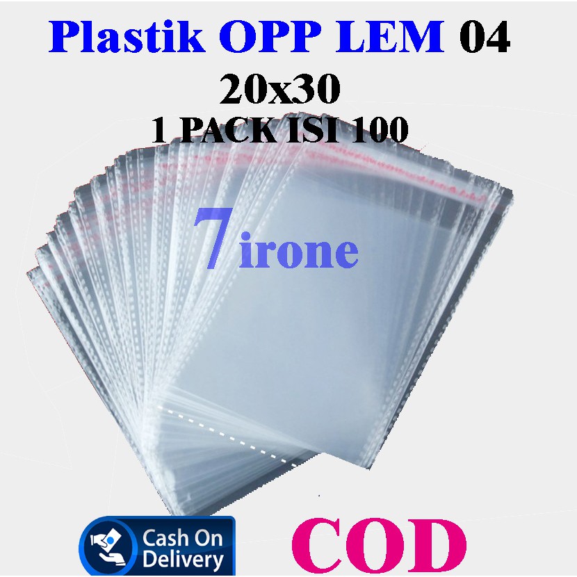 

Plastik OPP Lem 04 20x30 isi 100 Pcs Tebal 20 mic Plastik Bening Kemasan Baju Plastik Lem Steal
