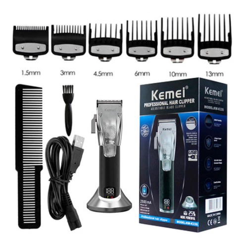 Kemei K33S KM-K33S Alat Cukur Rambut Elektrik Wireless Rechargeable