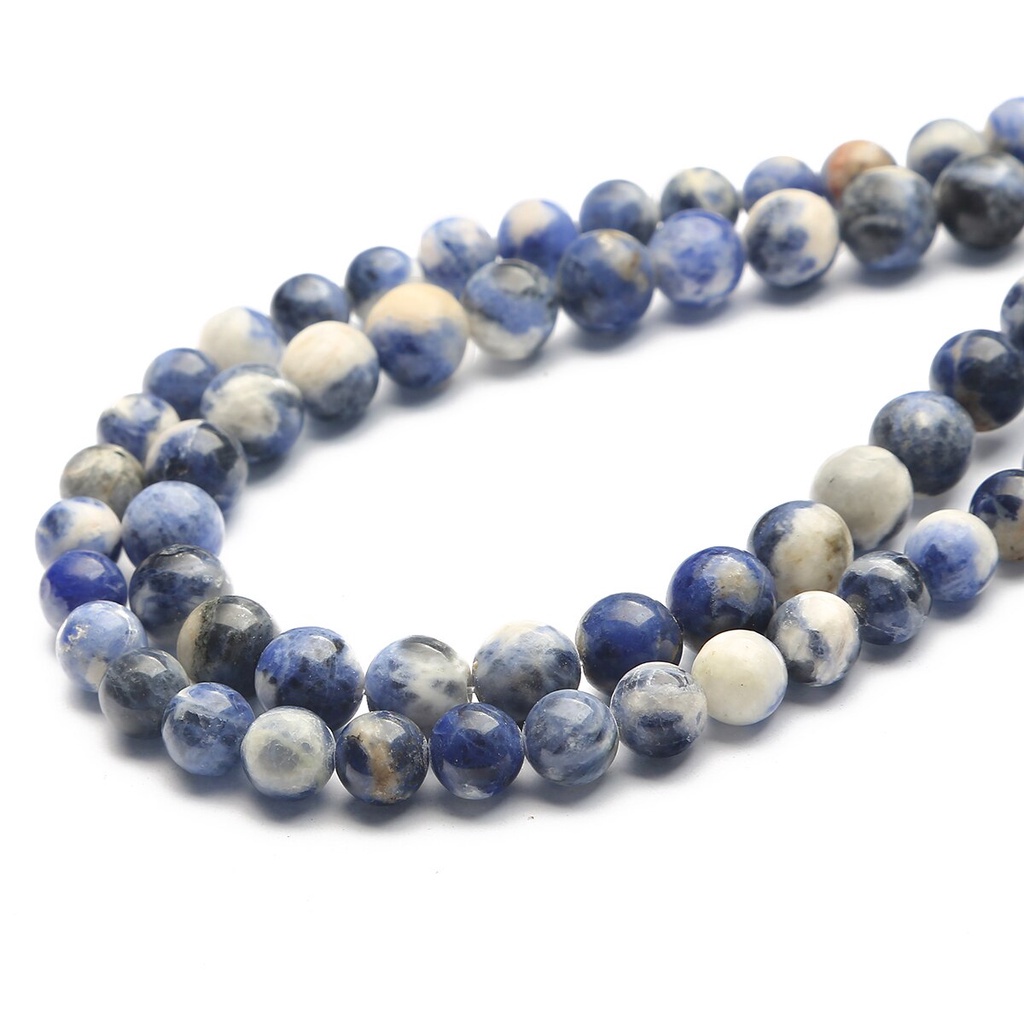 4 -12MM Grosir Biru Sodalite Beads Batu Permata Alami Belt Longgar Beads Untuk DIY Membuat Perhiasan Ukuran Gelang/Kalung