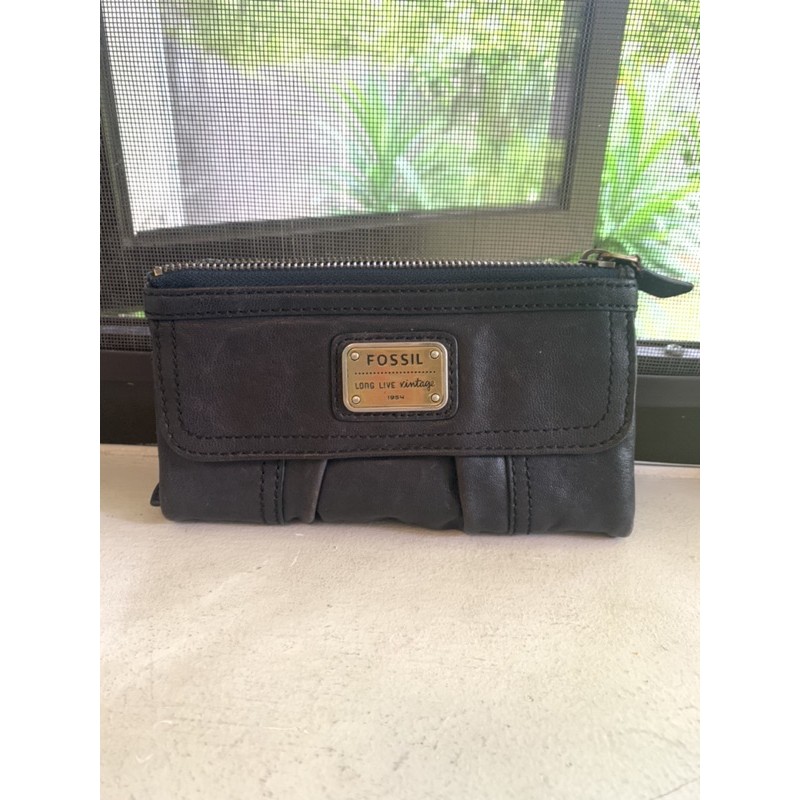 <PRELOVED> Fossil Emory Wallet Navy