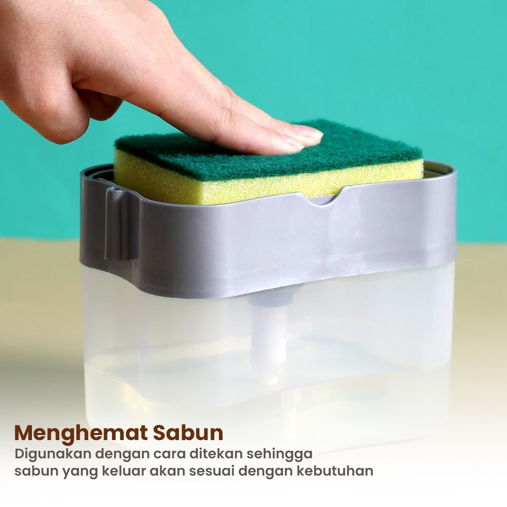 Kitchen Soap Pump Dispenser Sabun Model Tekan dan Free Spons Sabun