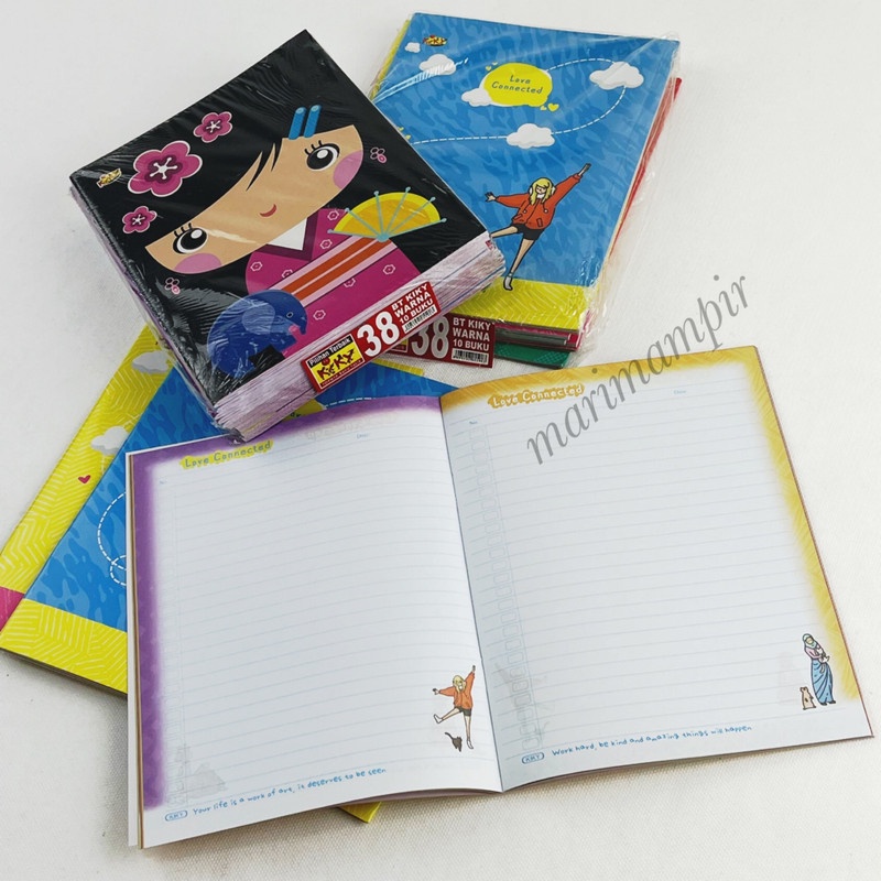 

BUKU TULIS KIKY 38 WARNA 16 X 21 CM ( 10 PCS )